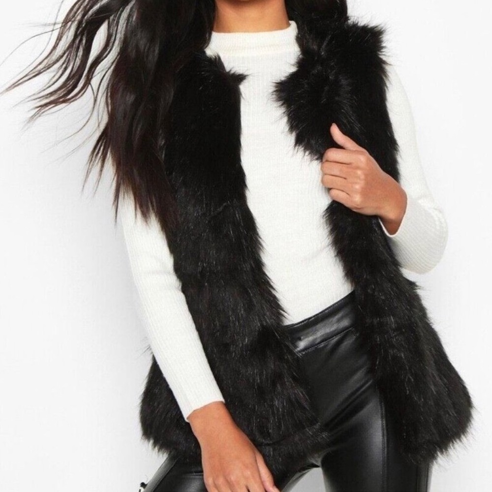 A&F Faux Fur Vest